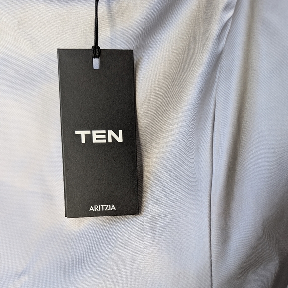 NWT Aritiza Mini Dress Shimmer Satin  Spaghetti Straps Size 6 Party Prom Glam - Picture 11 of 14